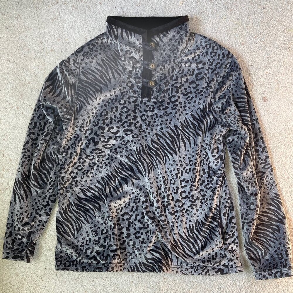 Animal print silky top